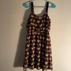 Olive and pink sun dress. Size large.